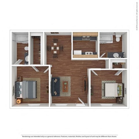 Gilbert Square | 2bd floorplan